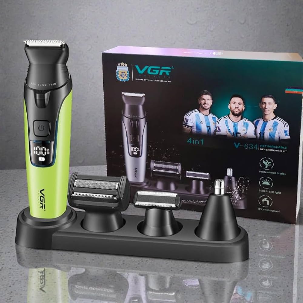 ماشین اصلاح حرفه ای بدن و صورت وی جی آر مدل V-634