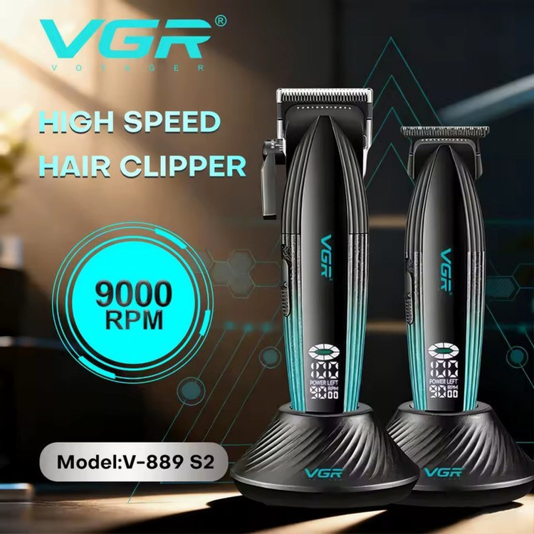 ماشین اصلاح وی جی آر مدل V-889 S2 با برش مستقیم و استیل ضد زنگ