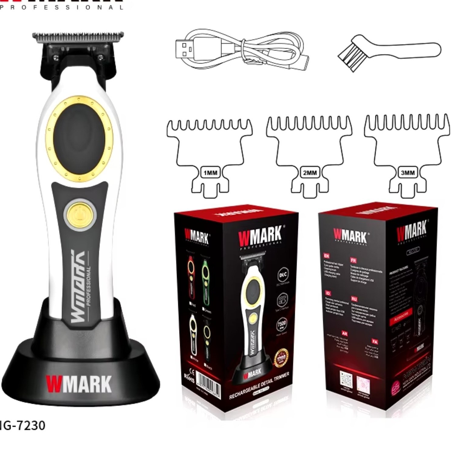 ماشین اصلاح دبلیو مارک مدل NG-7230 با تکنولوژی برش مستقیم و استیل ضد زنگ