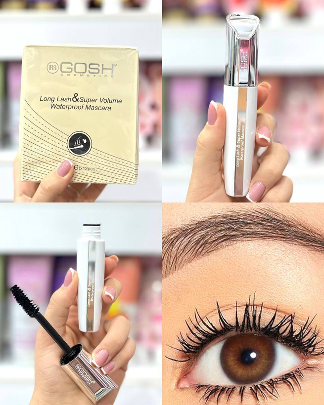 ریمل حجم دهنده مویی گاش سفید GOSH بسته ۱۲عددی